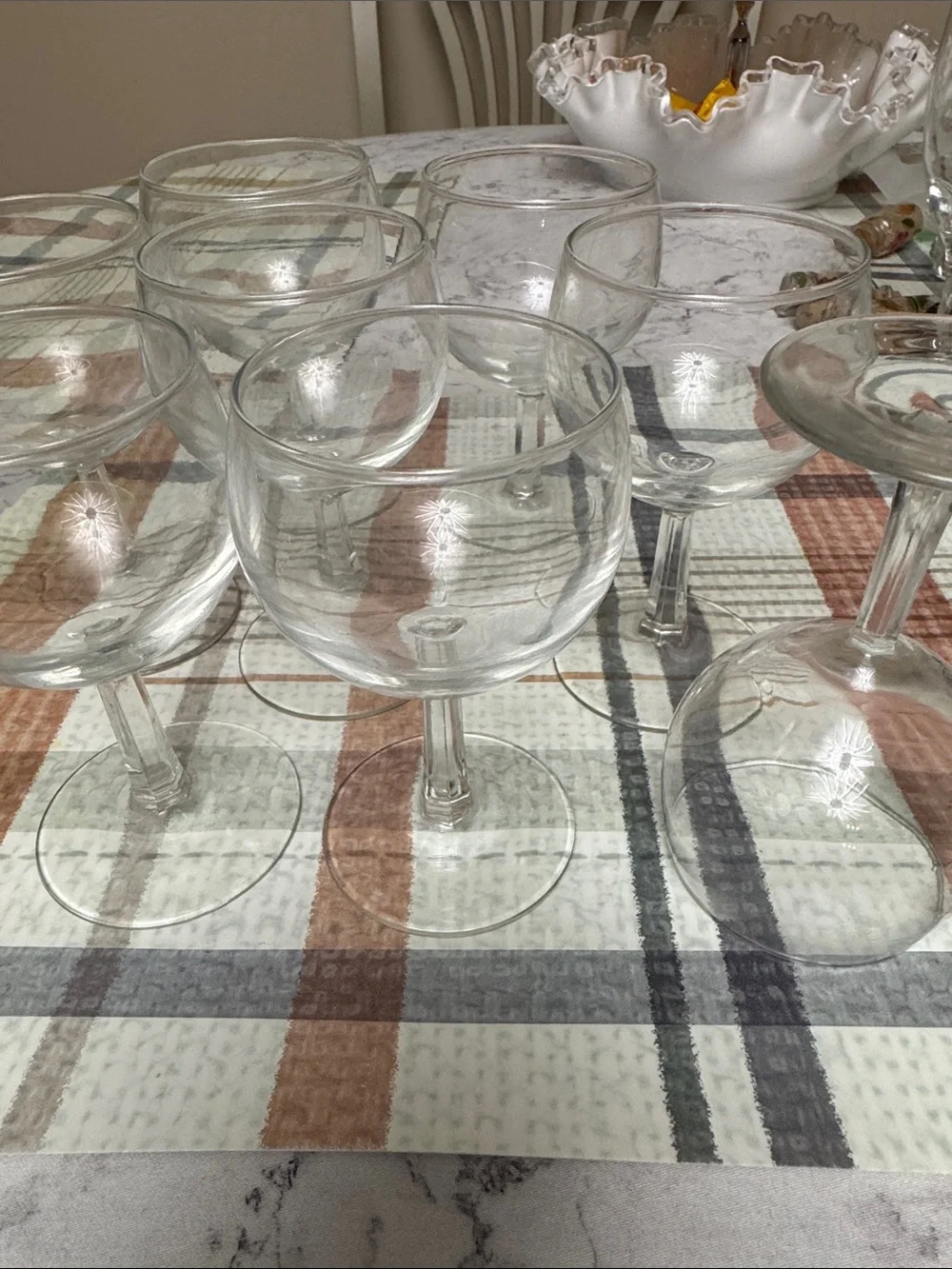 Clear Glass Goblet Set - Elegant Stemware (Set Of 8) 4.5”